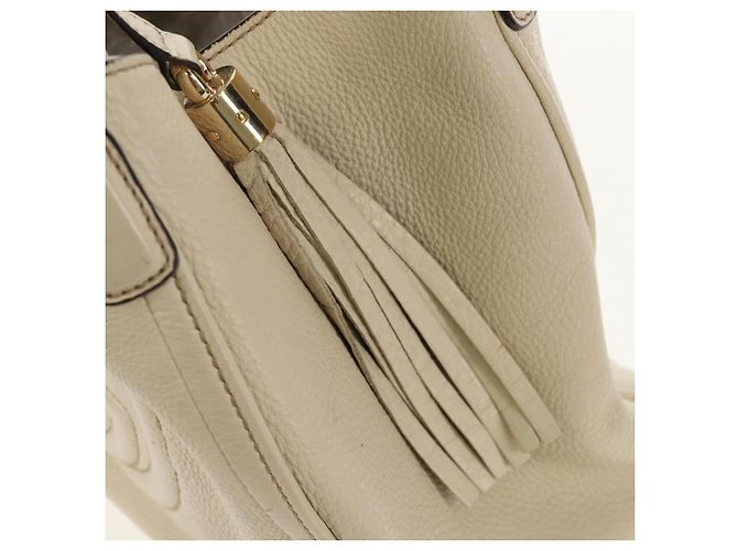 Borsa a Spalla Gucci Soho in Pelle 2 in 1 Bianca Auth ki5995 Bianco - vista 20
