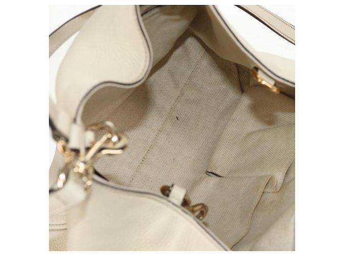 Borsa a Spalla Gucci Soho in Pelle 2 in 1 Bianca Auth ki5995 Bianco - vista 21