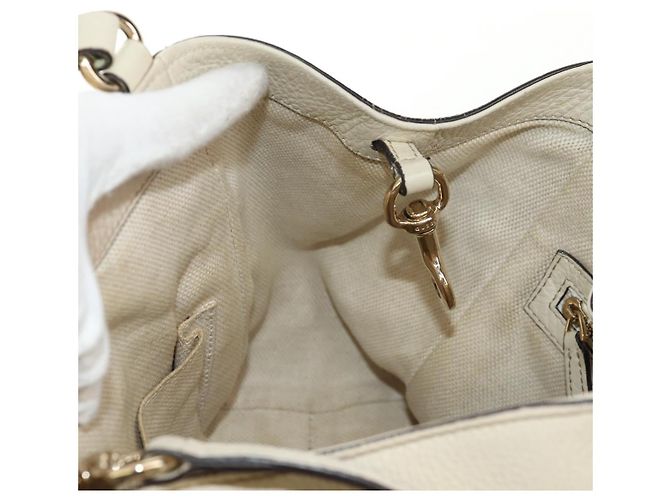 Borsa a Spalla Gucci Soho in Pelle 2 in 1 Bianca Auth ki5995 Bianco - vista 23
