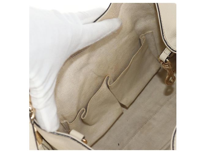Borsa a Spalla Gucci Soho in Pelle 2 in 1 Bianca Auth ki5995 Bianco - vista 24