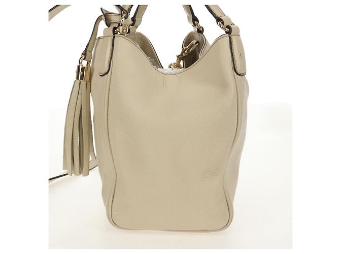 Borsa a Spalla Gucci Soho in Pelle 2 in 1 Bianca Auth ki5995 Bianco - vista 5