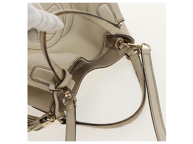 Borsa a Spalla Gucci Soho in Pelle 2 in 1 Bianca Auth ki5995 Bianco - vista 7