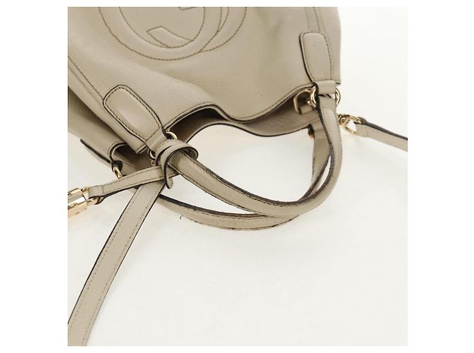Borsa a Spalla Gucci Soho in Pelle 2 in 1 Bianca Auth ki5995 Bianco - vista 8