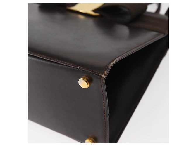 Borsa a mano Salvatore Ferragamo in pelle marrone dorato Auth ka006 - vista 16