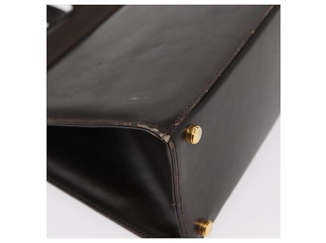 Borsa a mano Salvatore Ferragamo in pelle marrone dorato Auth ka006 - vista 17