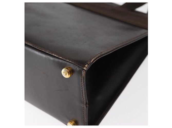 Borsa a mano Salvatore Ferragamo in pelle marrone dorato Auth ka006 - vista 18