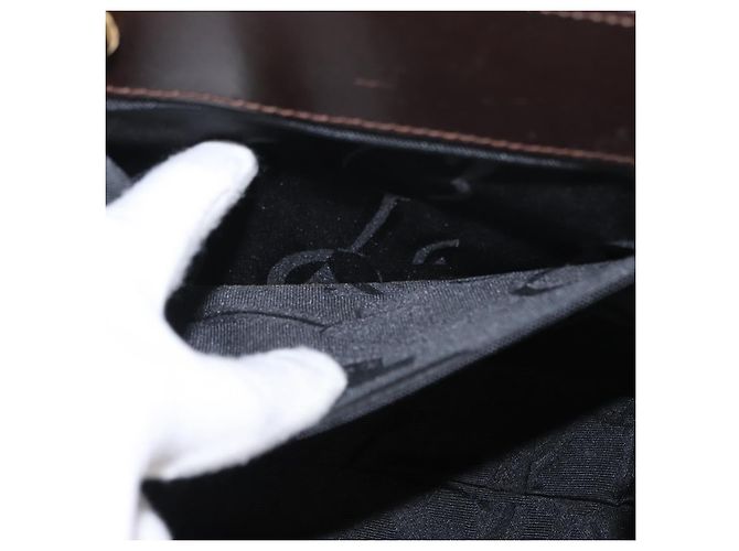Borsa a mano Salvatore Ferragamo in pelle marrone dorato Auth ka006 - vista 21