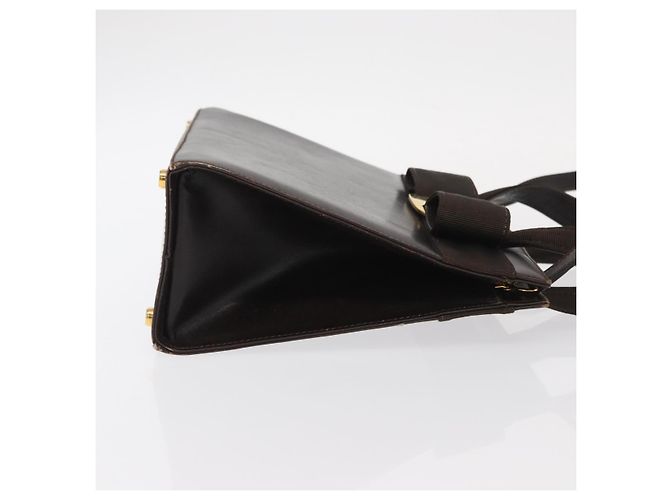 Borsa a mano Salvatore Ferragamo in pelle marrone dorato Auth ka006 - vista 3