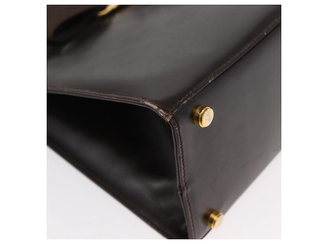 Borsa a mano Salvatore Ferragamo in pelle marrone dorato Auth ka006 - vista 9