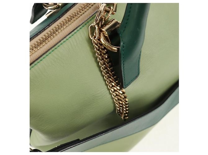 Chloé Borsa a Mano Chloe Bailey in Pelle 2way Verde Auth BA6835 - vista 19
