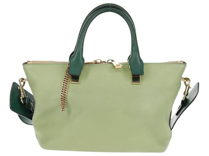 Chloé Borsa a Mano Chloe Bailey in Pelle 2way Verde Auth BA6835 - vista 2