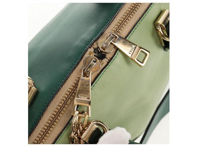 Chloé Borsa a Mano Chloe Bailey in Pelle 2way Verde Auth BA6835 - vista 20