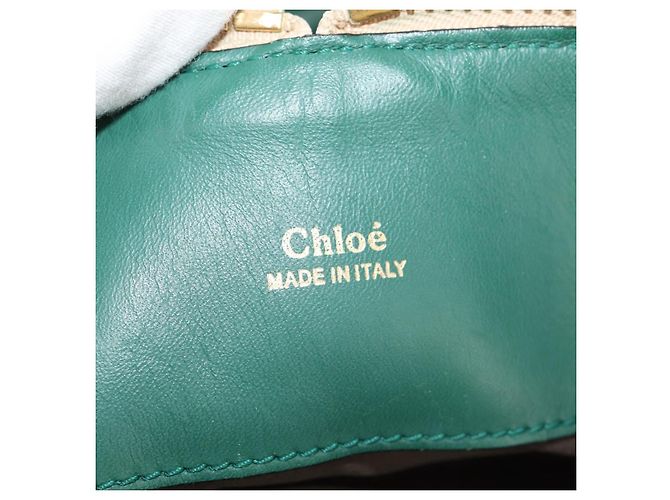 Chloé Borsa a Mano Chloe Bailey in Pelle 2way Verde Auth BA6835 - vista 21