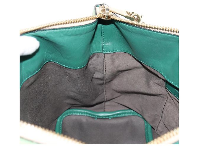 Chloé Borsa a Mano Chloe Bailey in Pelle 2way Verde Auth BA6835 - vista 23