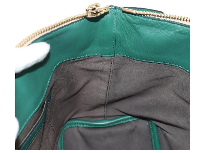 Chloé Borsa a Mano Chloe Bailey in Pelle 2way Verde Auth BA6835 - vista 24
