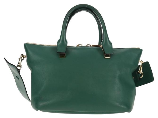 Chloé Borsa a Mano Chloe Bailey in Pelle 2way Verde Auth BA6835 - vista 3