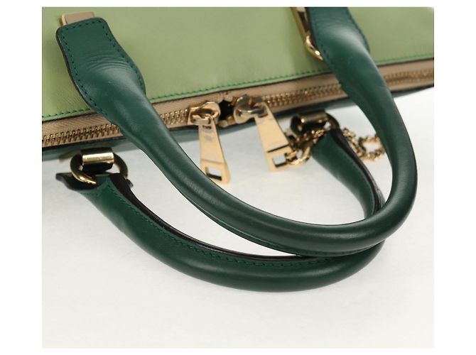 Chloé Borsa a Mano Chloe Bailey in Pelle 2way Verde Auth BA6835 - vista 7