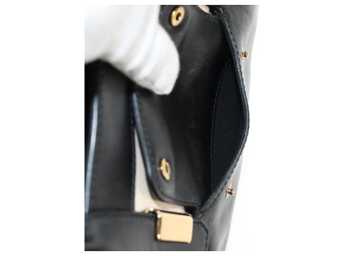 Chloé Chloe Alice Hand Bag Leather 2way White Black Auth BA6836 - view 18