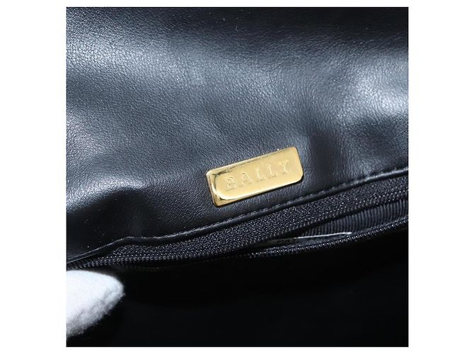 BALLY Borsa a Spalla con Catena Pelle Nera Oro Auth am9754 Nero D'oro - vista 19