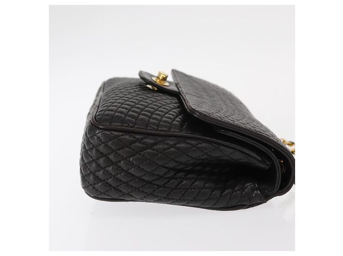 BALLY Borsa a Spalla con Catena Pelle Nera Oro Auth am9754 Nero D'oro - vista 3