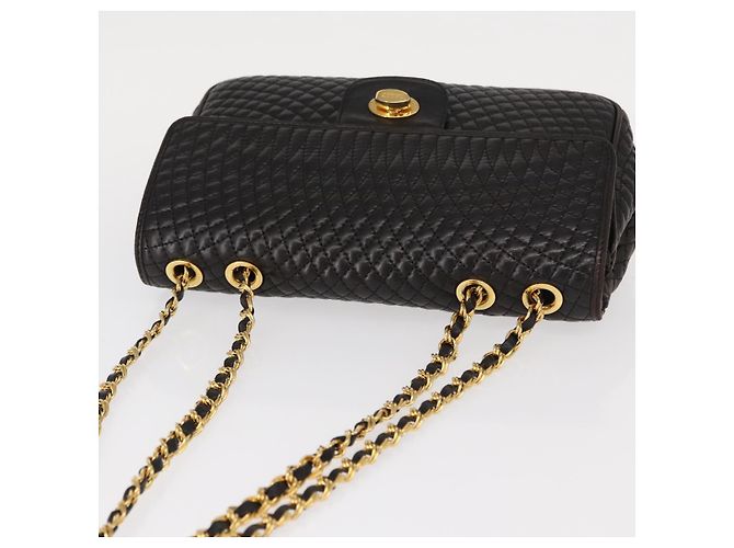 BALLY Borsa a Spalla con Catena Pelle Nera Oro Auth am9754 Nero D'oro - vista 6