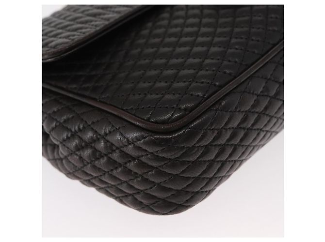 BALLY Borsa a Spalla con Catena Pelle Nera Oro Auth am9754 Nero D'oro - vista 8