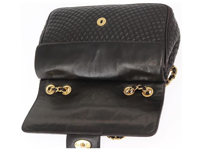 BALLY Borsa a Spalla con Catena Pelle Nera Oro Auth am9754 Nero D'oro - vista 9