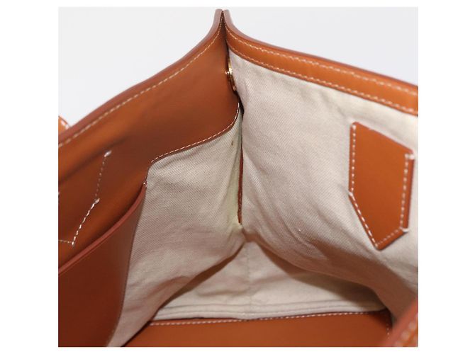 Borsa Tote Burberry in tela e pelle bianca dorata Auth BA7702 Bianco D'oro - vista 18
