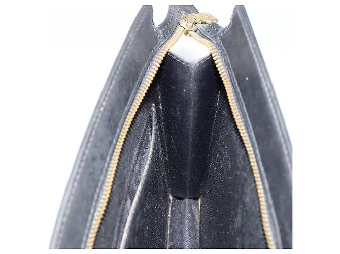 LOUIS VUITTON Pochette Masculina Epi Bolsa de Mão Preta M52522 LV Auth BA7650 Preto - vista 18