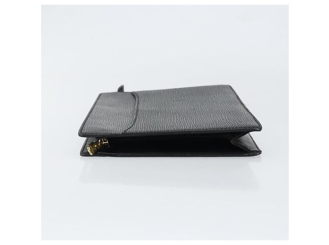 LOUIS VUITTON Pochette Masculina Epi Bolsa de Mão Preta M52522 LV Auth BA7650 Preto - vista 4