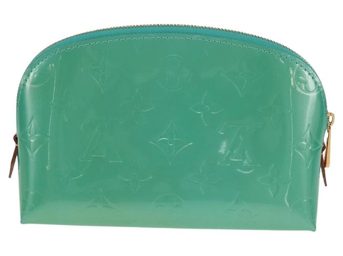 LOUIS VUITTON Pochette Cosmetica Vernis Blu Lagon M91747 LV Auth 152671V - vista 2