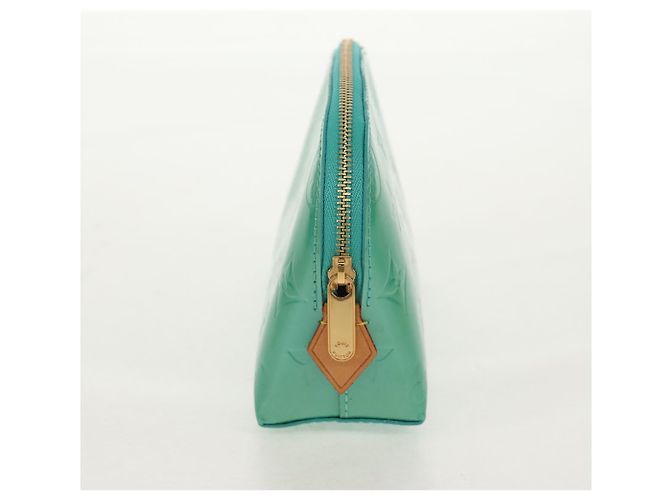 LOUIS VUITTON Pochette Cosmetica Vernis Blu Lagon M91747 LV Auth 152671V - vista 4