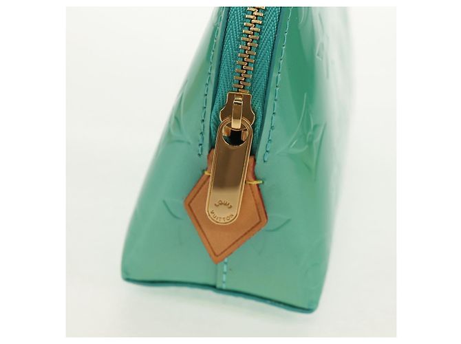 LOUIS VUITTON Pochette Cosmetica Vernis Blu Lagon M91747 LV Auth 152671V - vista 8