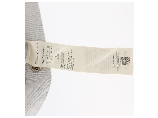 Camisa Rick Owens SS 25 de algodón 41 gris Auth ym066M Castaño - vista 14