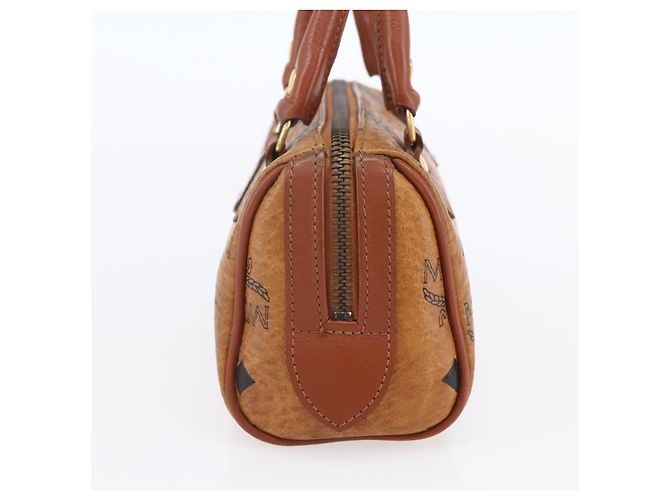 Borsa Boston Mini Vicetos Logogram MCM in pelle PVC 2 in 1 marrone oro Auth gh1320 D'oro - vista 4
