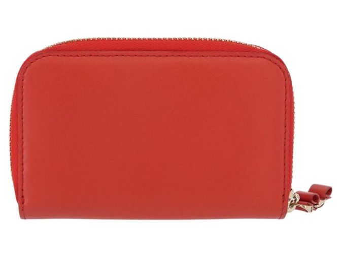 Portafoglio compatto Vala in pelle rossa e oro Auth am9789 di Salvatore Ferragamo Rosso D'oro - vista 2