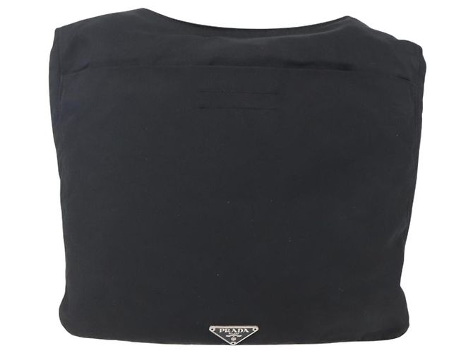 Borsa a Spalla PRADA Nylon Nero Argento Auth SW1836 - vista 13