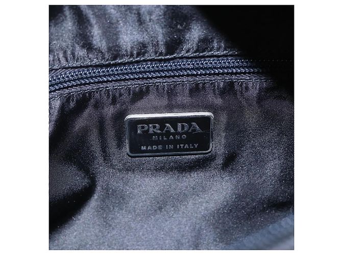 Borsa a Spalla PRADA Nylon Nero Argento Auth SW1836 - vista 20