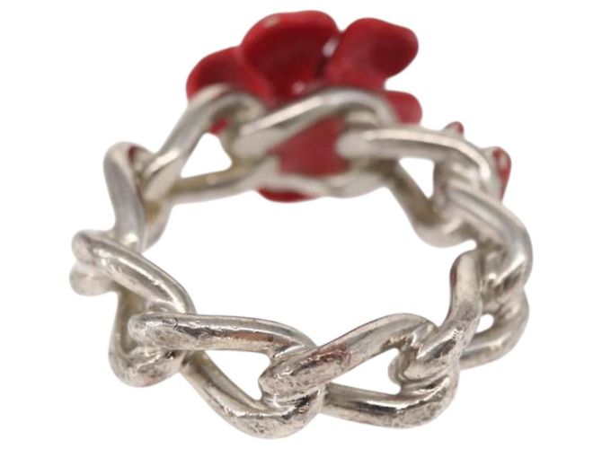 CHANEL Ring Metall Silber CC Auth bs31037 - Ansicht 3