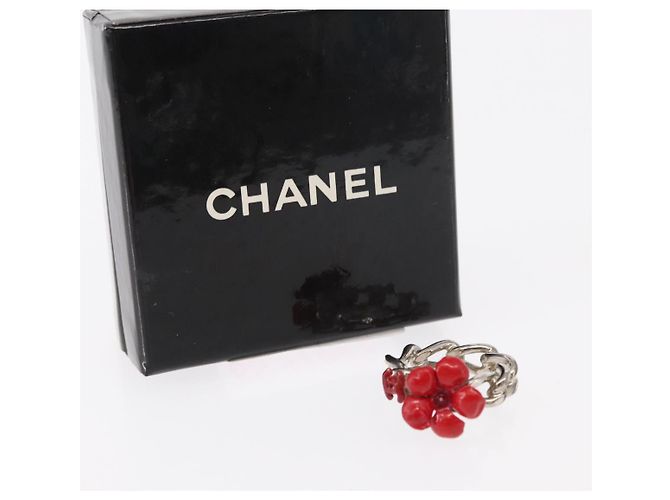 CHANEL Ring Metall Silber CC Auth bs31037 - Ansicht 9