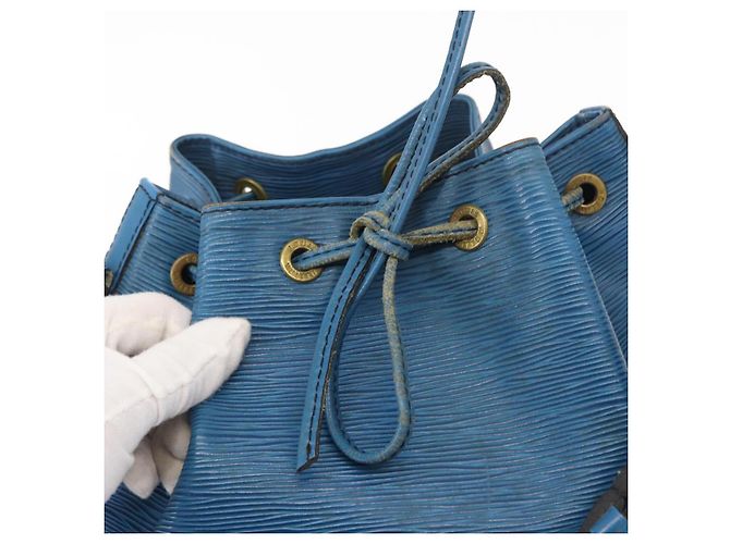 Noe LOUIS VUITTON Borsa a Spalla Petit Noé Epi Blu M44105 LV Auth 151242 - vista 10