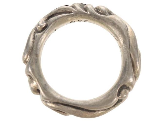 Chrome Hearts Scroll Band Ring Ag925 Silber #1 (JP Größe) Auth 152460M - Ansicht 10