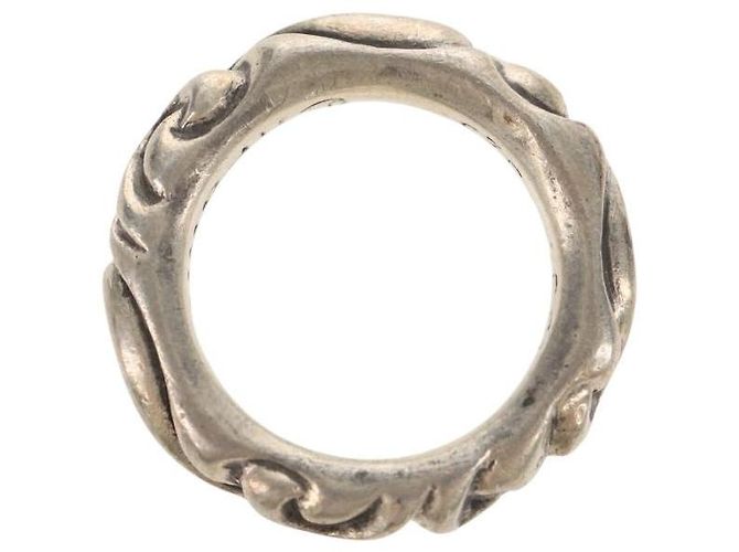 Chrome Hearts Scroll Band Ring Ag925 Silber #1 (JP Größe) Auth 152460M - Ansicht 11