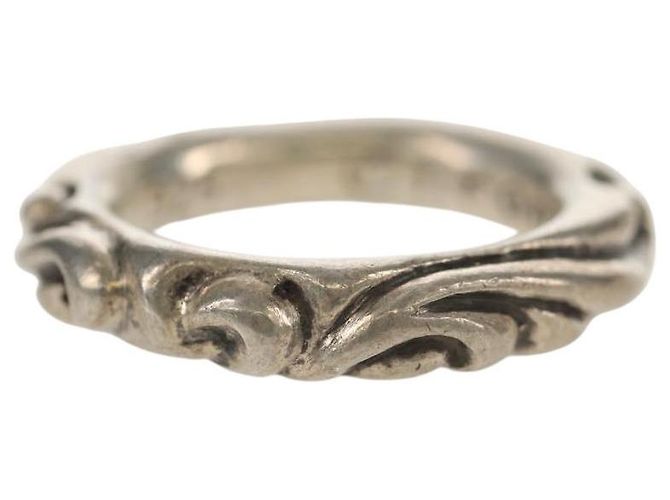 Chrome Hearts Scroll Band Ring Ag925 Silber #1 (JP Größe) Auth 152460M - Ansicht 4