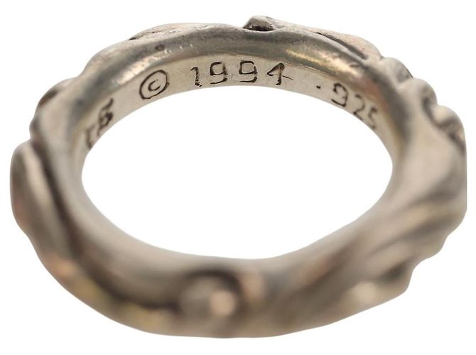 Chrome Hearts Scroll Band Ring Ag925 Silber #1 (JP Größe) Auth 152460M - Ansicht 8