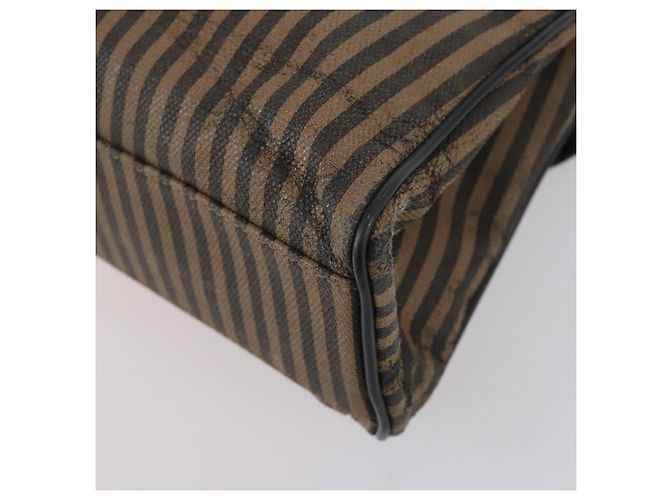 Pequin FENDI Pecan Canvas Handtasche 2-Wege Schwarz Braun Auth mr1555 - Ansicht 16