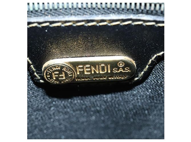 Pequin FENDI Pecan Canvas Handtasche 2-Wege Schwarz Braun Auth mr1555 - Ansicht 21