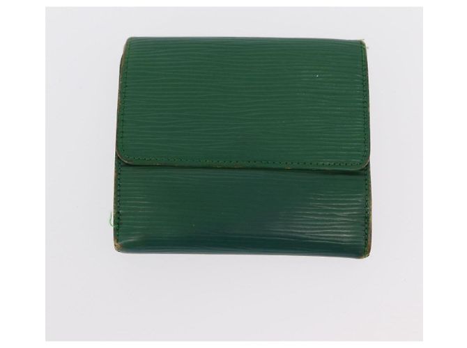 Portafoglio Epi Louis Vuitton Hermes 2 pezzi Tela Rossa Verde LV Auth ka174 Rosso - vista 11