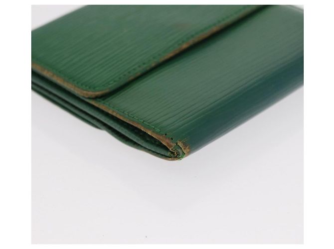 Portafoglio Epi Louis Vuitton Hermes 2 pezzi Tela Rossa Verde LV Auth ka174 Rosso - vista 15