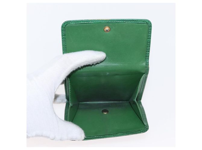 Portafoglio Epi Louis Vuitton Hermes 2 pezzi Tela Rossa Verde LV Auth ka174 Rosso - vista 16